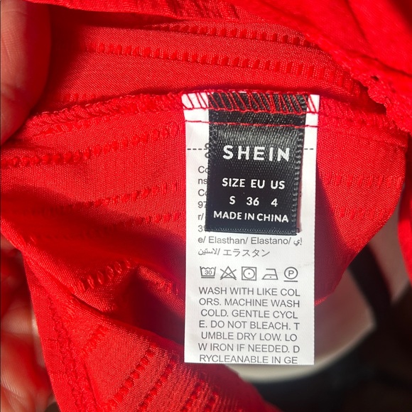 SHEIN Button Down Boho Eyelet Blouse - Picture 6 of 6